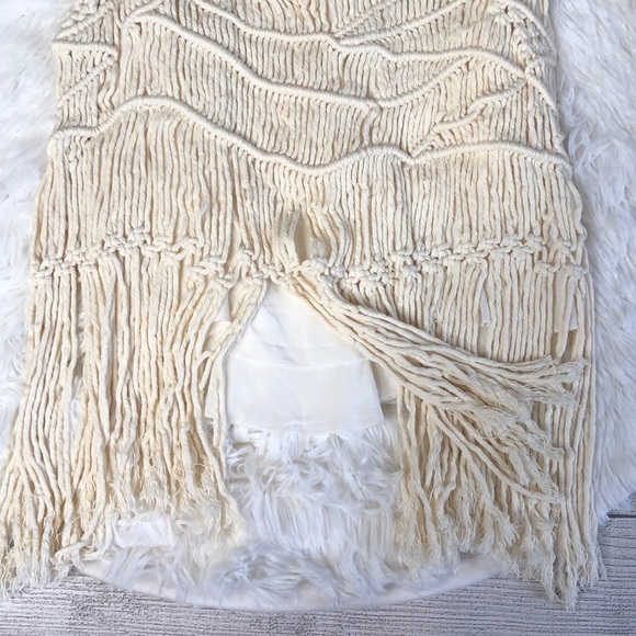 Surf Gypsy Crochet Macrame Fringe Tank Top Medium - Picture 11 of 12